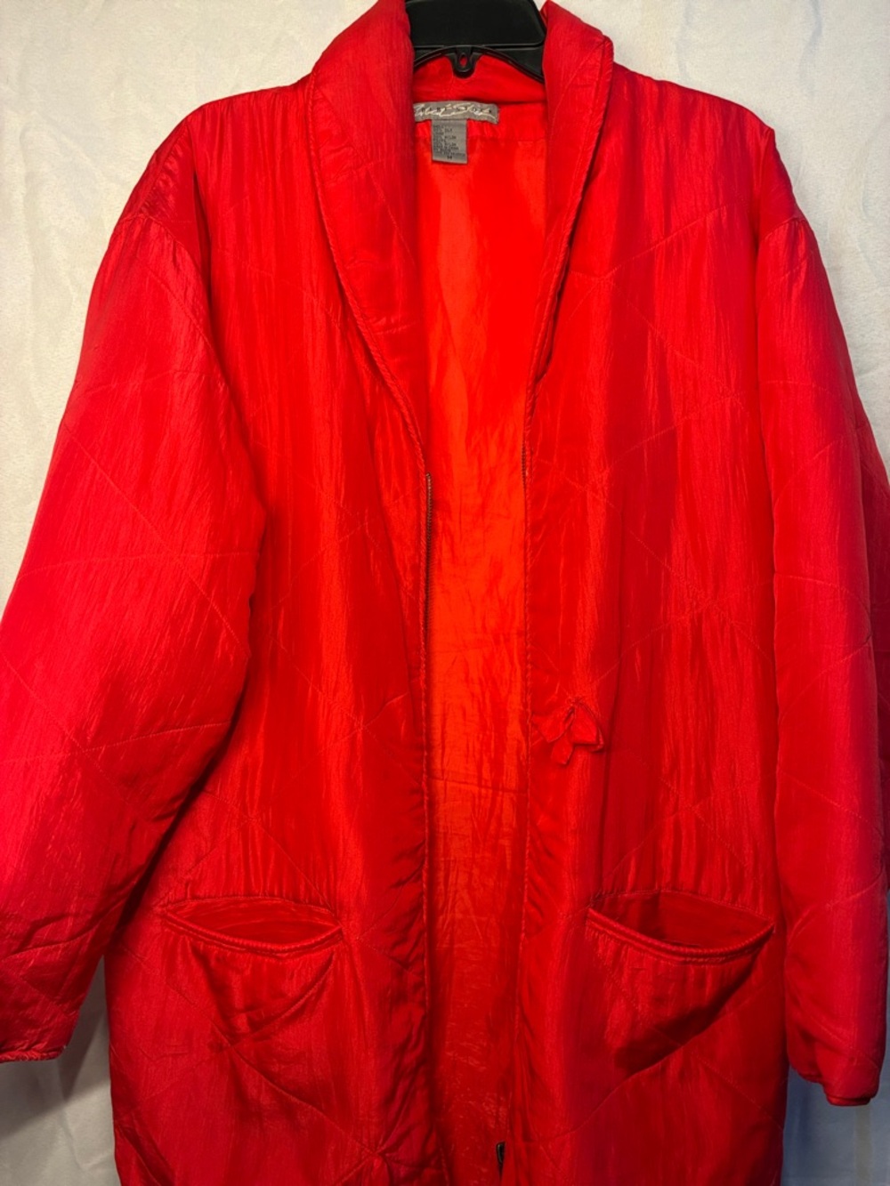 Bright Red Quilted Jacket - Picture 8 of 10